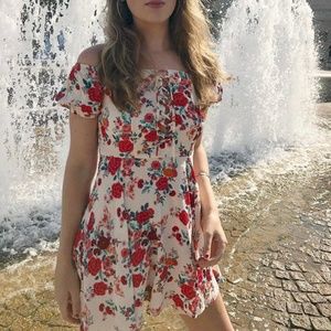 Floral Off-The-Shoulder Dress